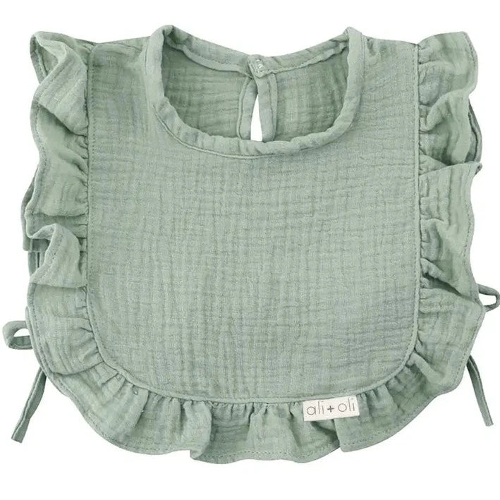 Muslin Cotton Ruffle Bibs