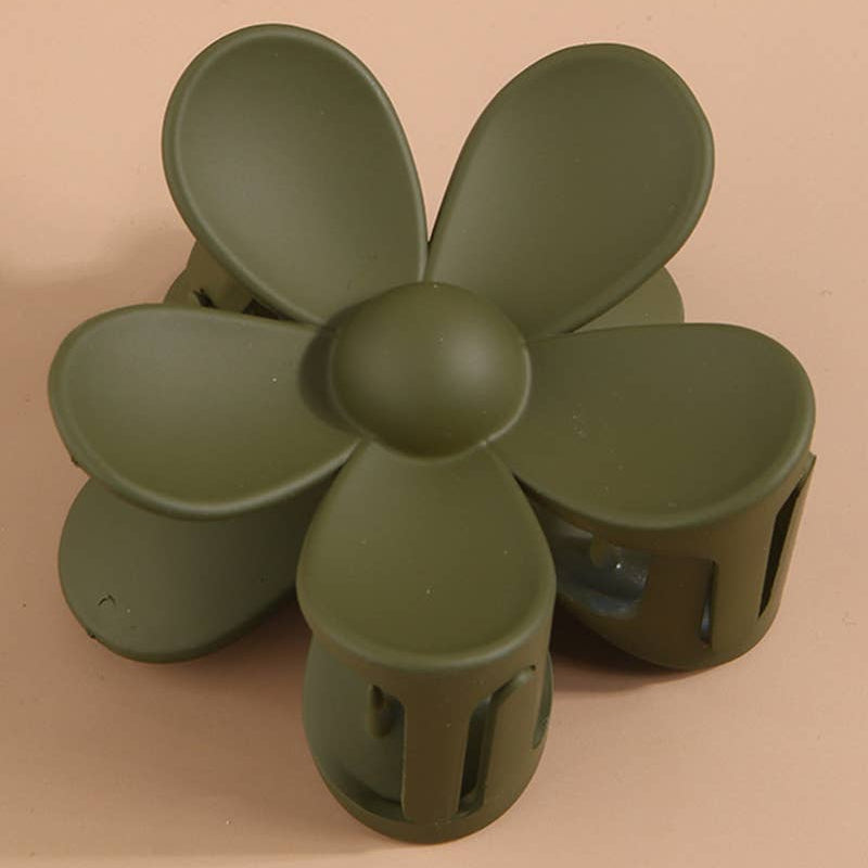 Matte Floral Claw Clips