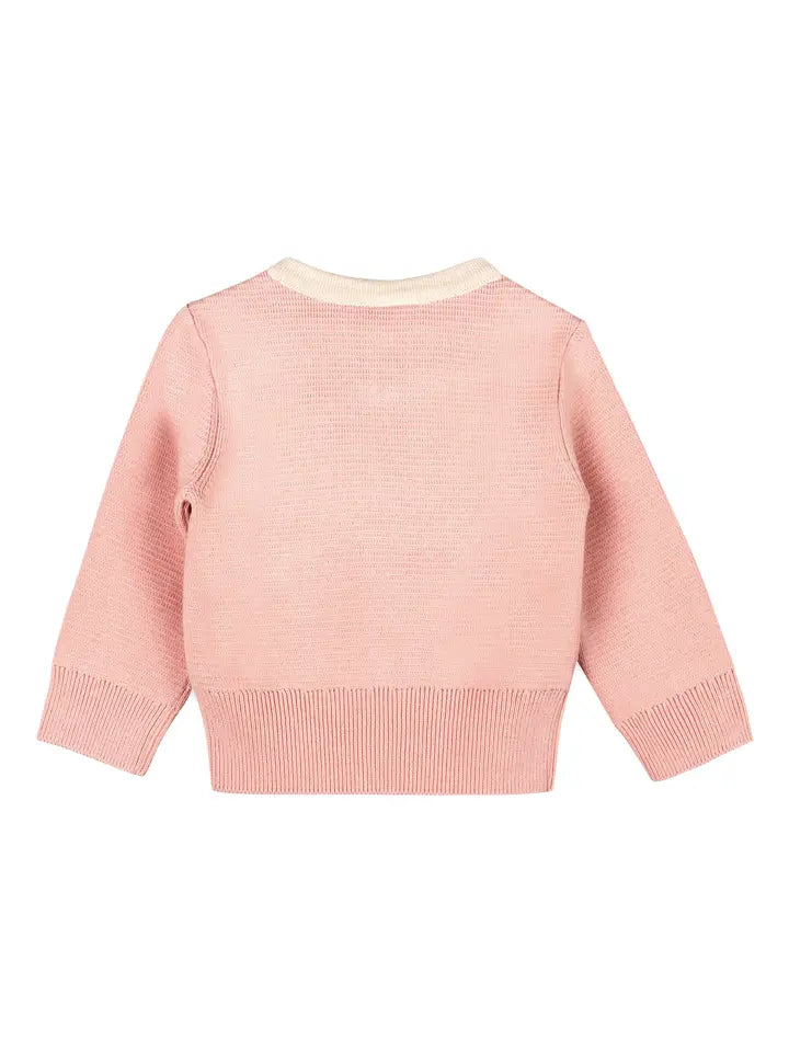 Lily Bow Pockets Sweater Knit Baby Cardigan