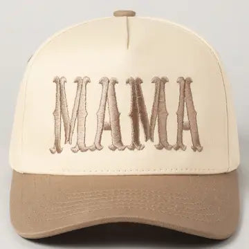 Mama Typographic Embroidered Baseball Cap