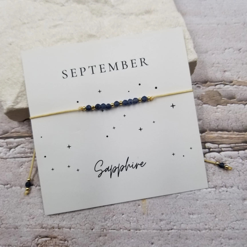 Handmade Crystal & Copper Bead Birthday Month Bracelets