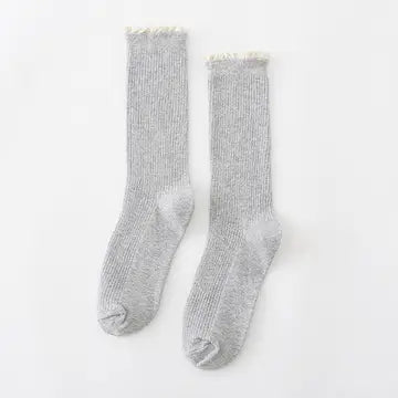 Ruffle Edge Lace Crew Socks