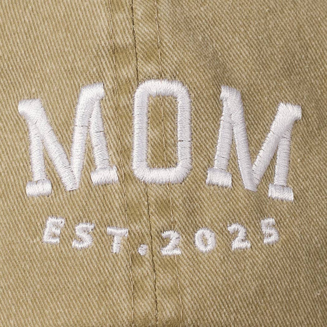 Mom est. 2025 Embroidered Baseball Cap