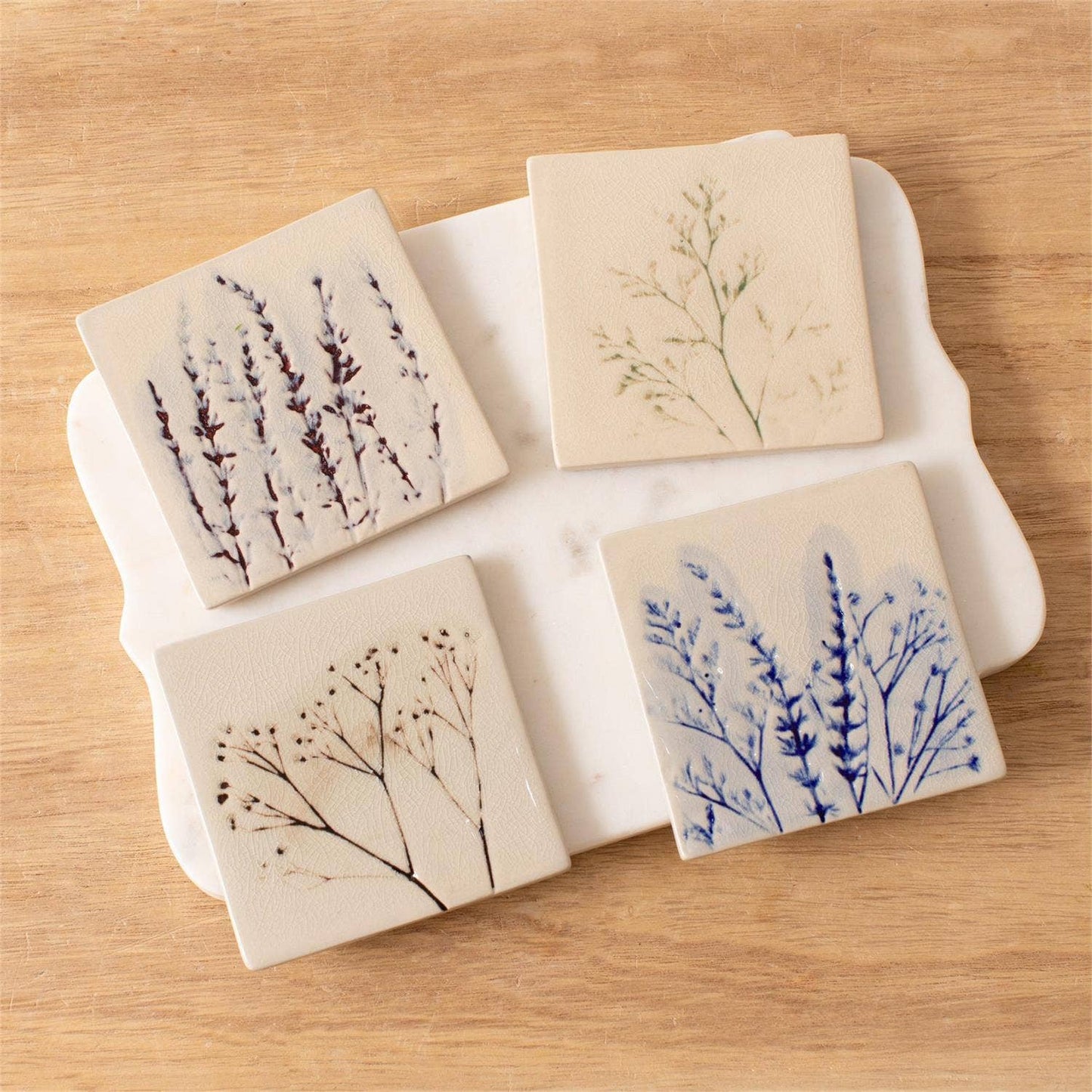 Pressed Wildflower Coasters