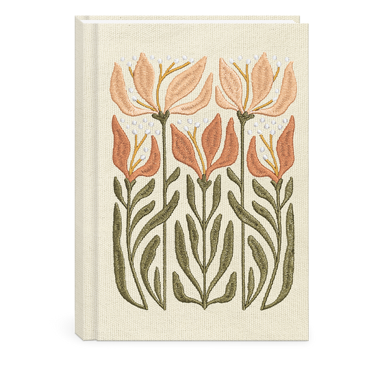 Floral Embroidered Fabric Journals