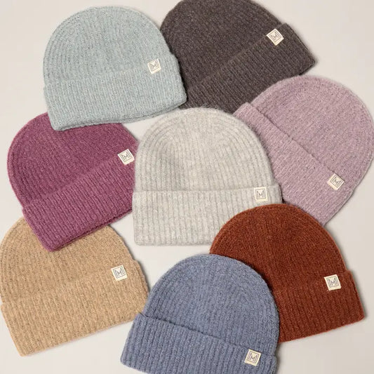 Basic Ribbed Knit Cuff Beanie