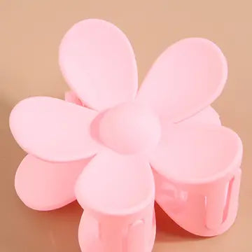 Matte Floral Claw Clips