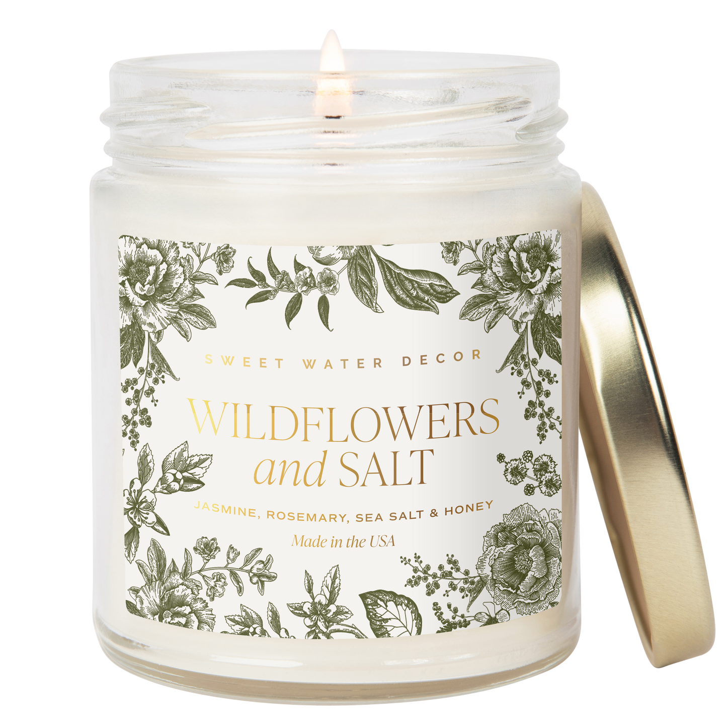 Wildflowers + Salt Candle