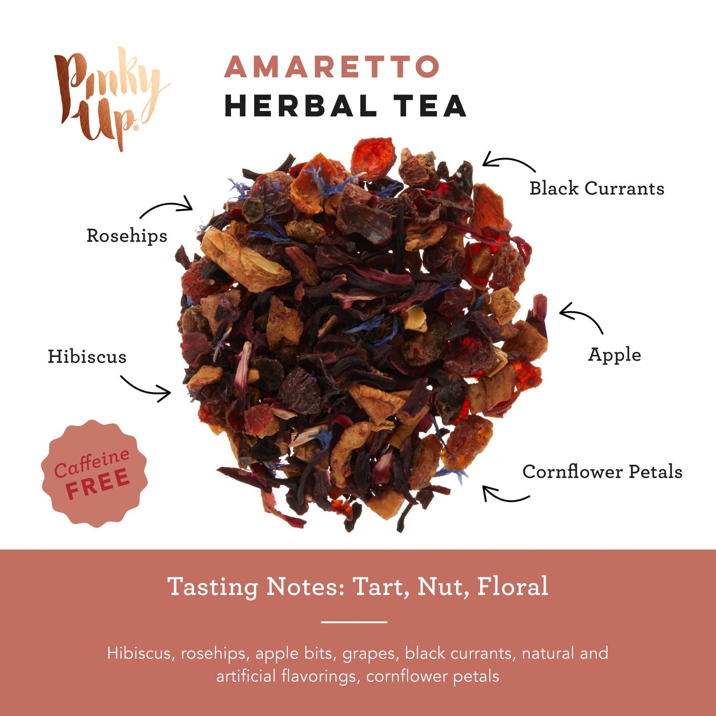 Amaretto Herbal Tea by Pinky Up