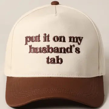Put It On My Husband's Tab Canvas Cap