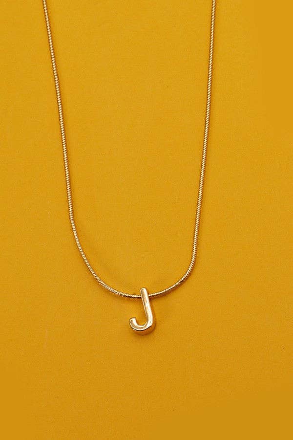 Delicate Snake Chain Initial Necklace