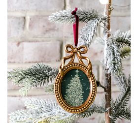 Gold Oval frame Ornament