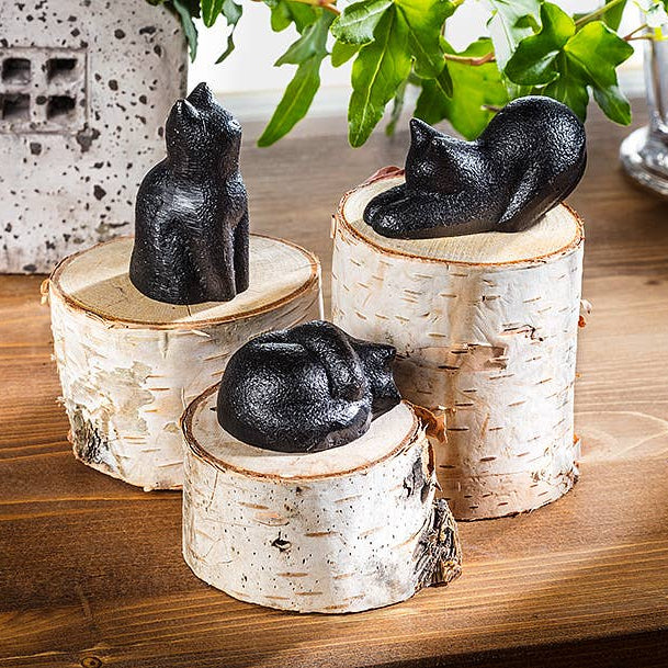 Mini Black Cat Sculptures