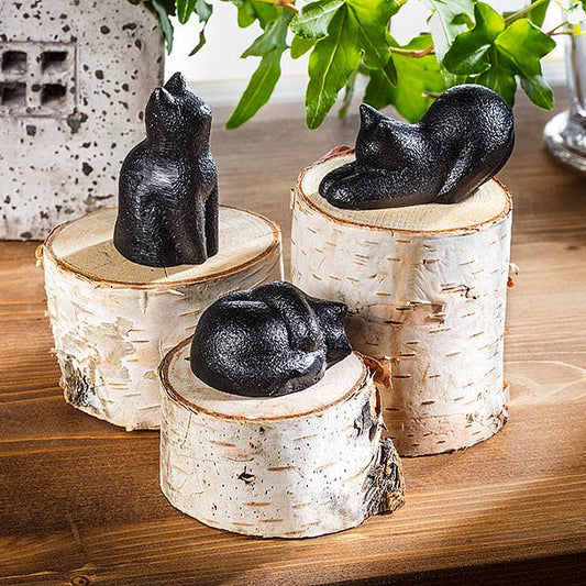 Mini Black Cat Sculptures