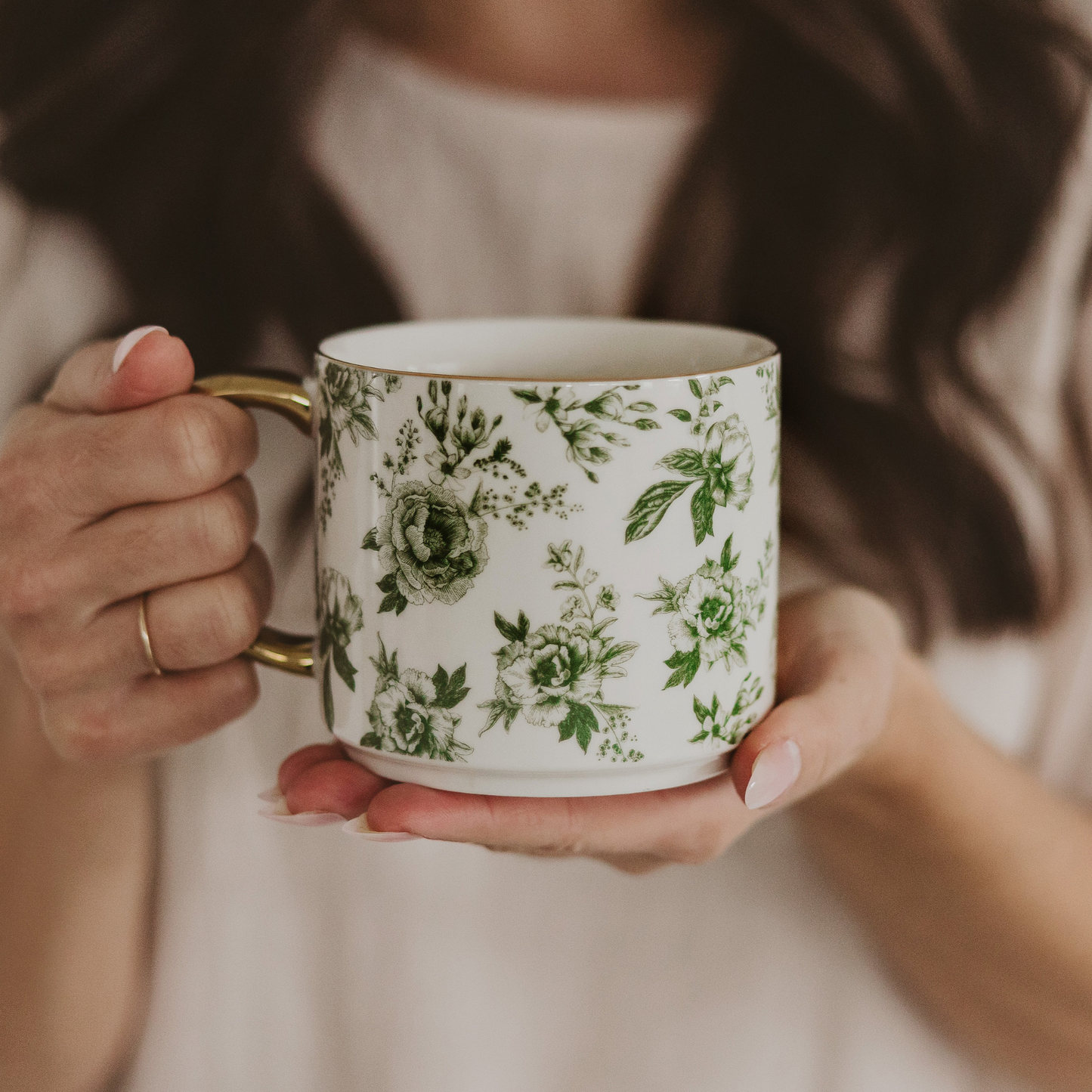 Green Delft Mug