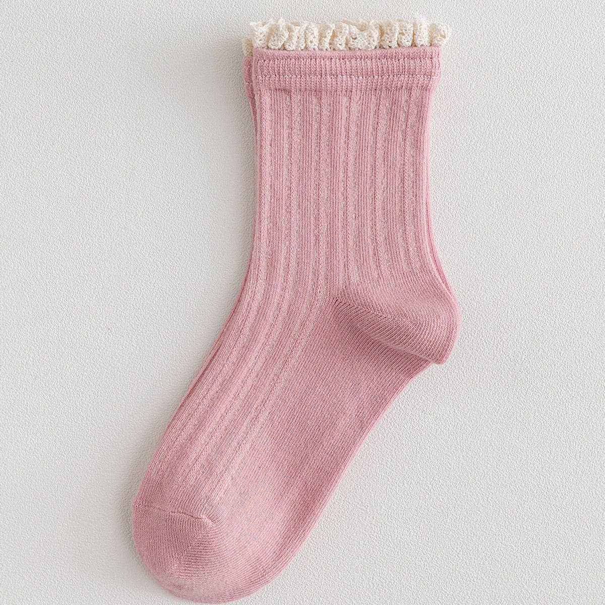 Crew Socks w/ Lace Trim