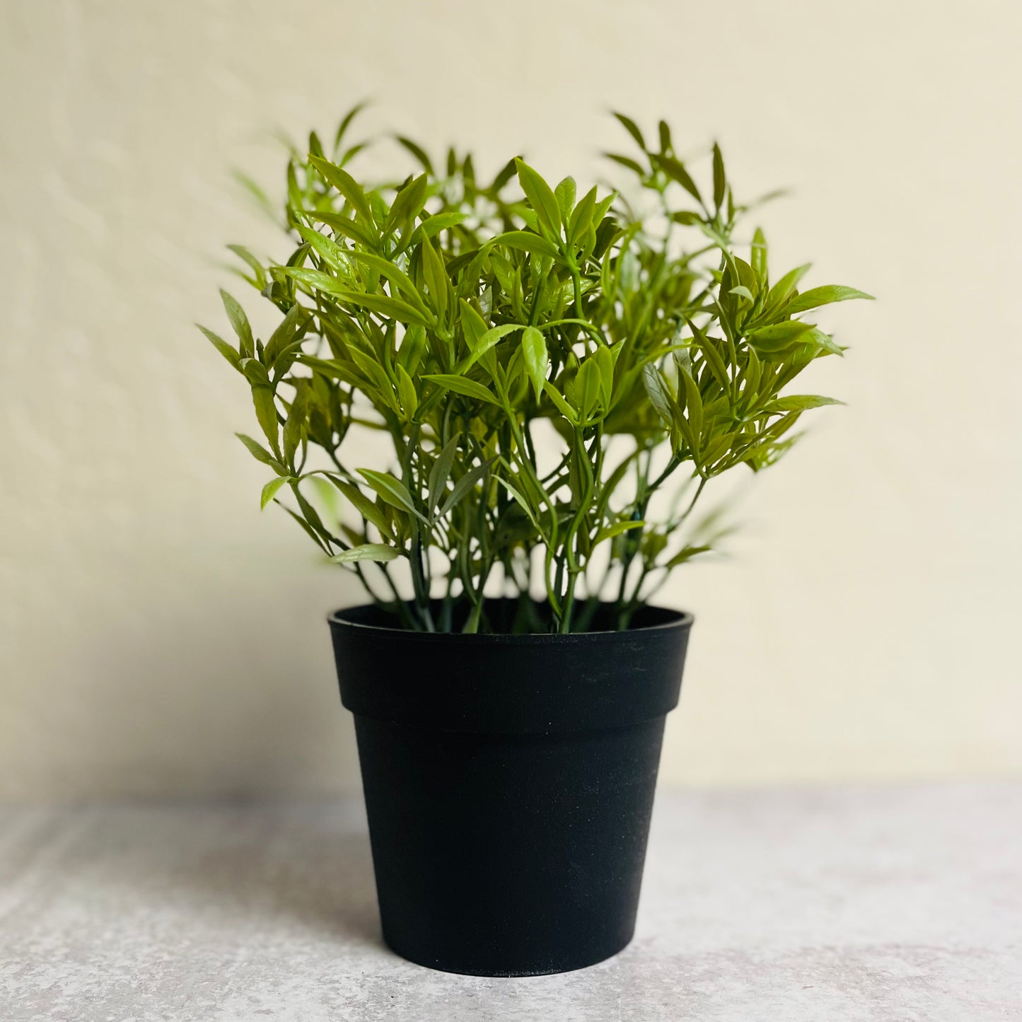 Faux Herbs in Plastic Pots