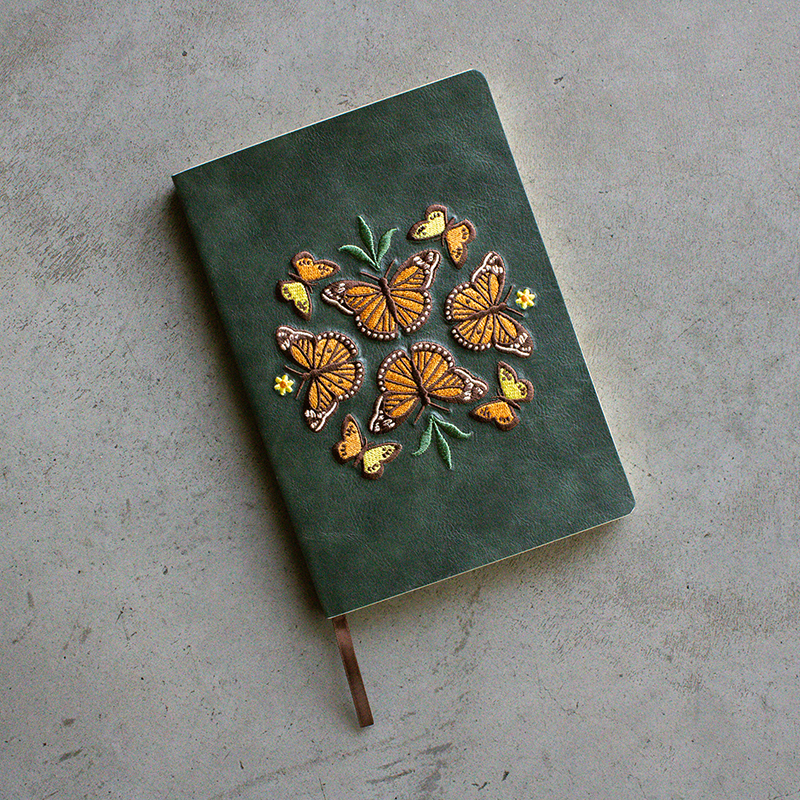 Butterfly Dance Embroidered Journal