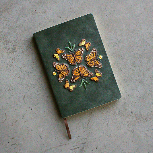 Butterfly Dance Embroidered Journal