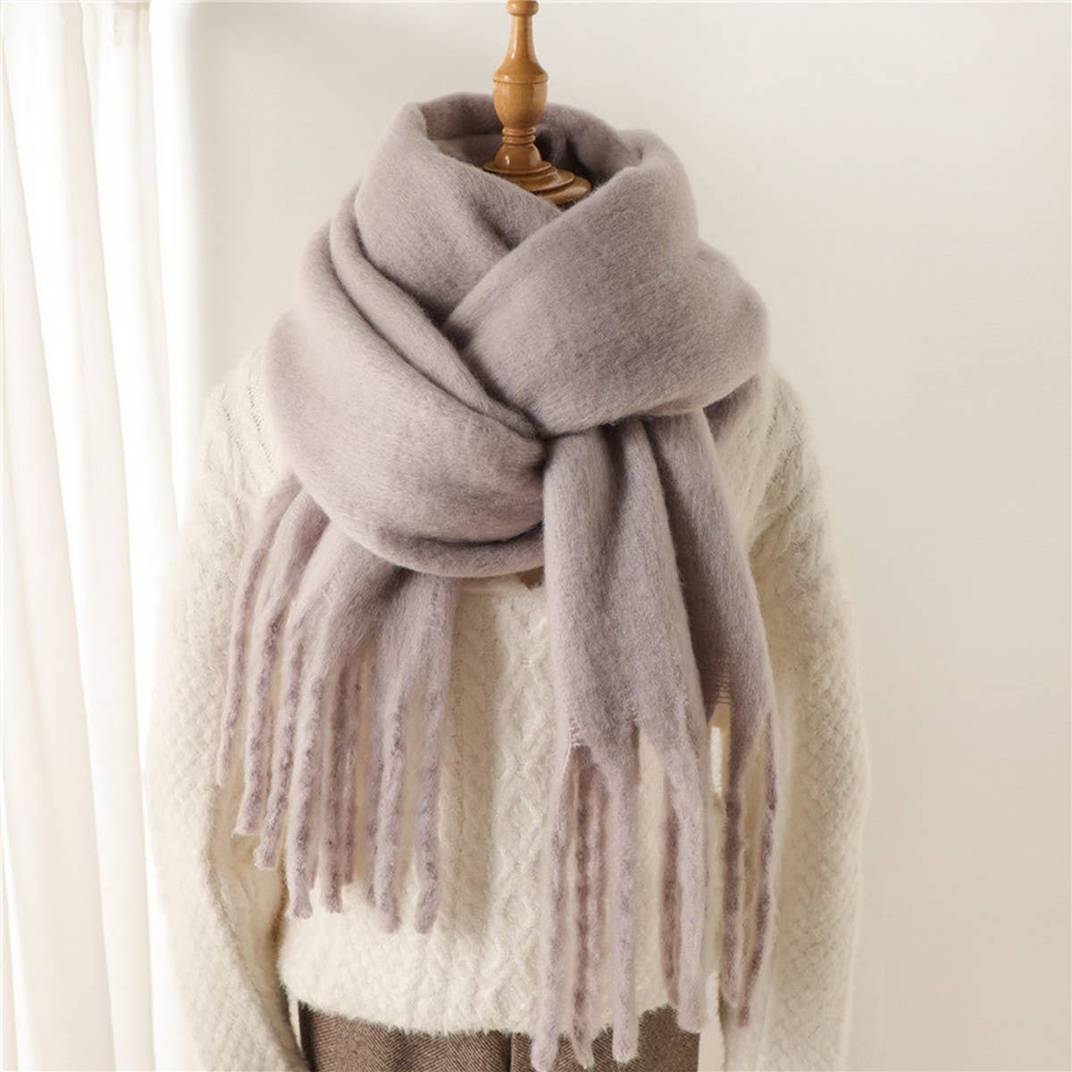 Mohair Tassel Scarves