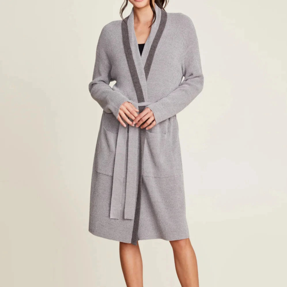 CozyChic Ultra Lite Tipped Ribbed Short Robe