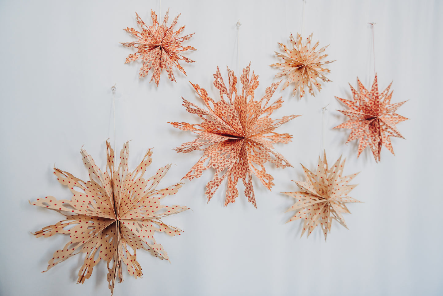 Recycled Paper Snowflakes