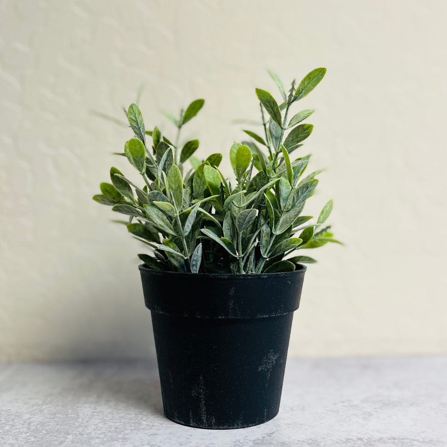 Faux Herbs in Plastic Pots