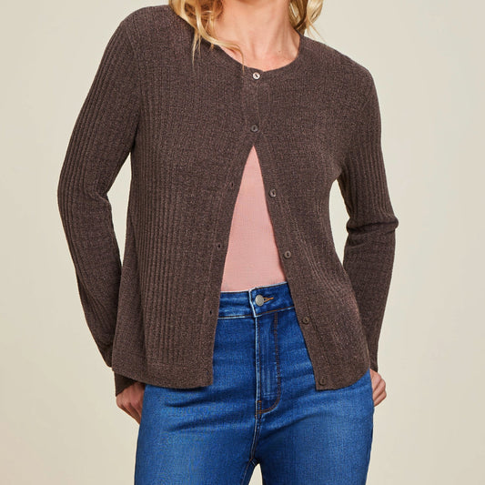 CozyChic Ultra Lite Ribbed Button Cardigan