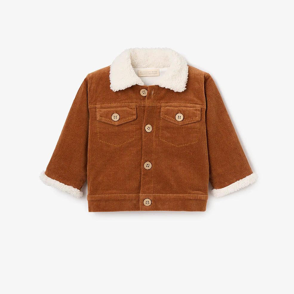 Rust Corduroy Jacket w/ Sherpa