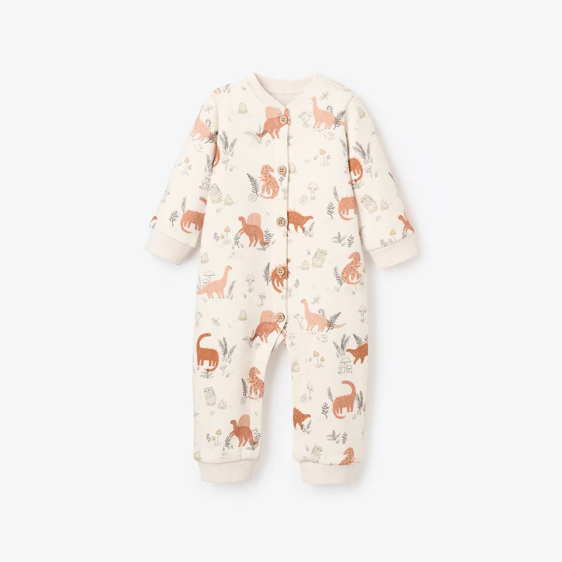 Dinosaur Organic Fleece Jumpsuit