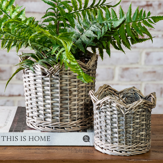 Grey Wash Willow Baskets