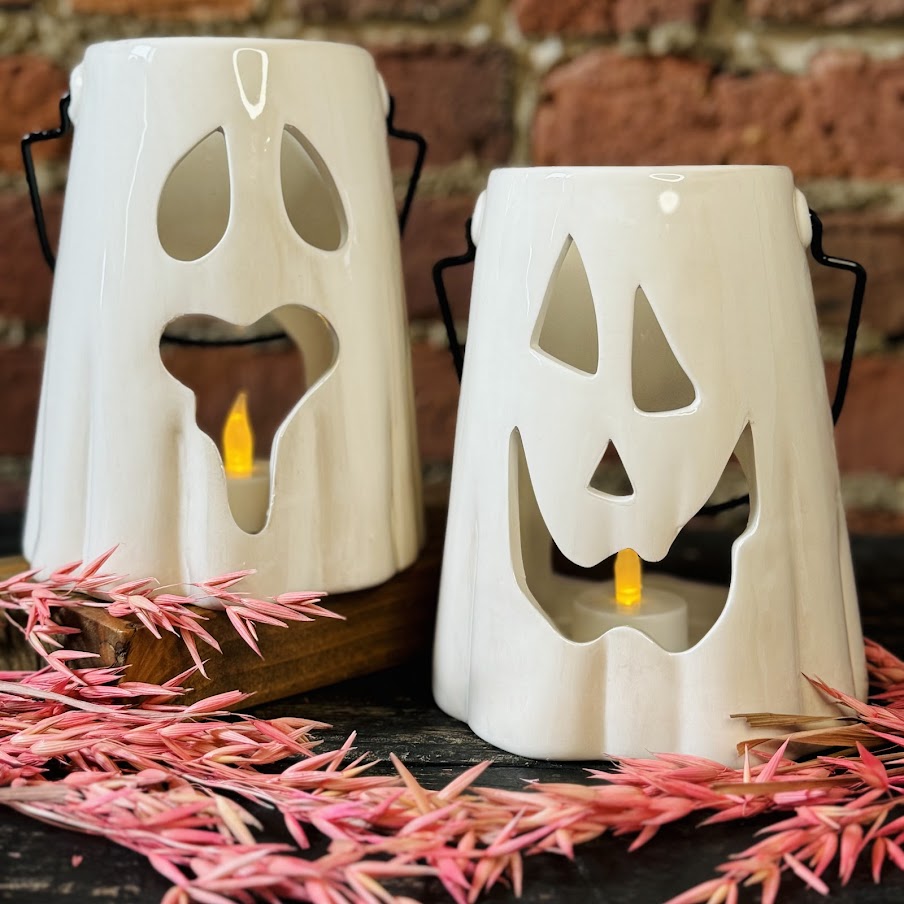 Ceramic Ghost Lanterns