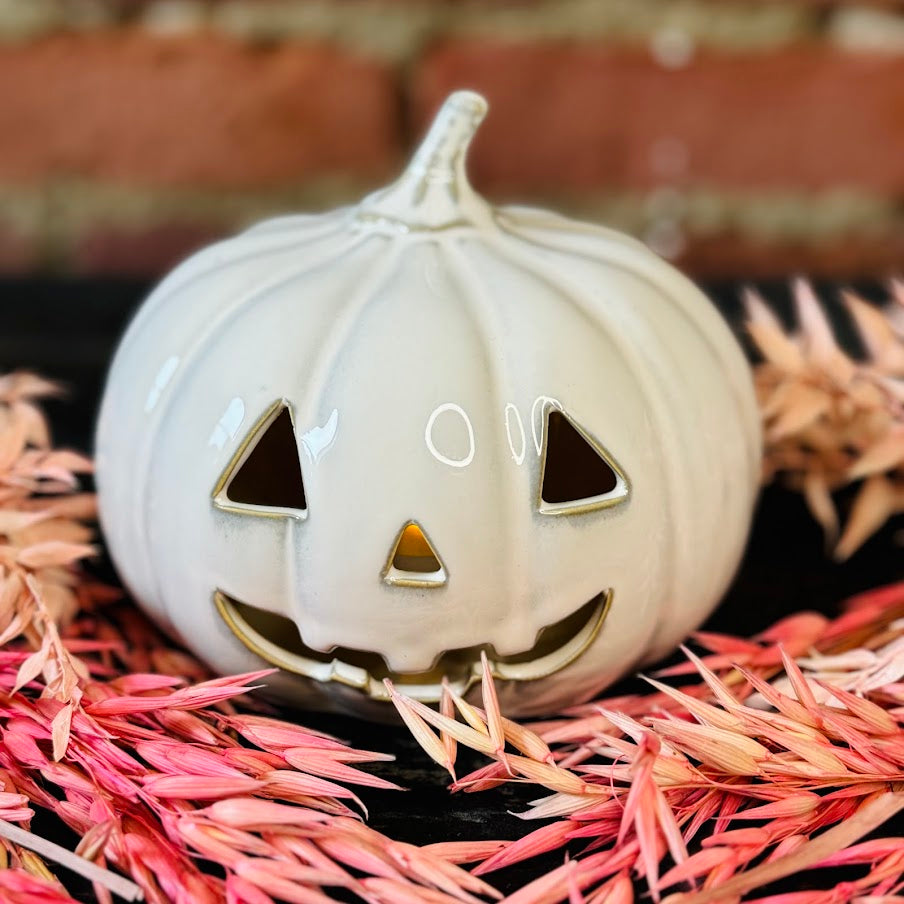 White Rustic Jack-O-Lanterns