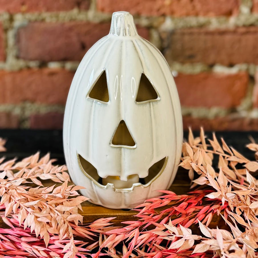 White Rustic Jack-O-Lanterns