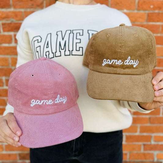 Game Day Embroidered Corduroy Hat