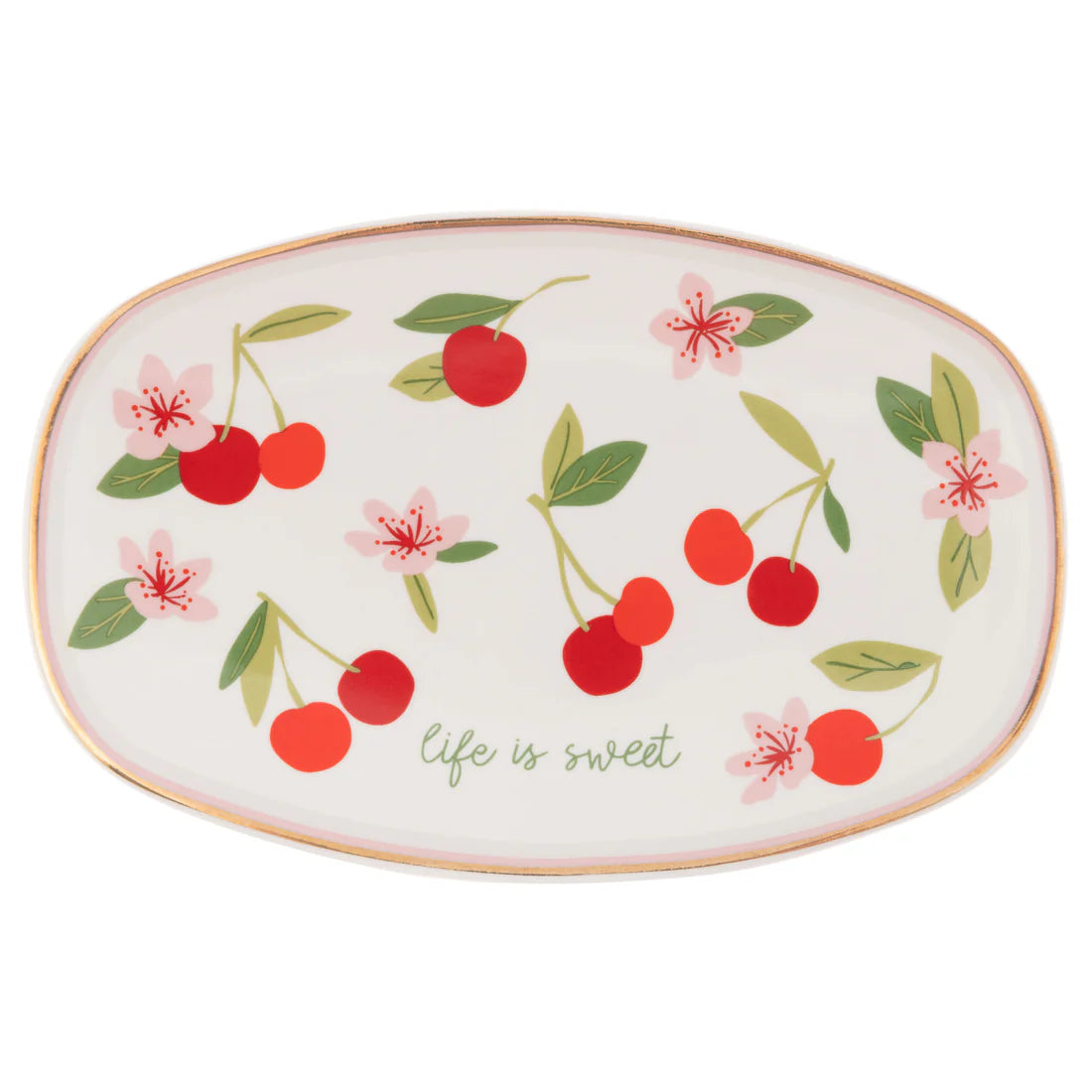 Life is Sweet Oval Trinket Tray