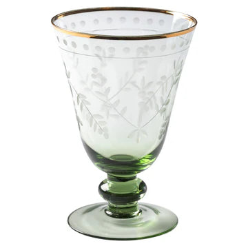 Etched Sage Glassware