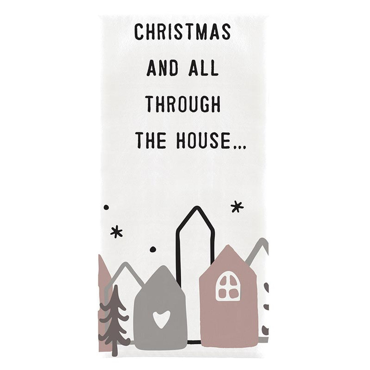Twas The Night Holiday Tea Towel