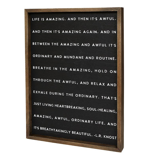 Life is Amazing Wood Sign