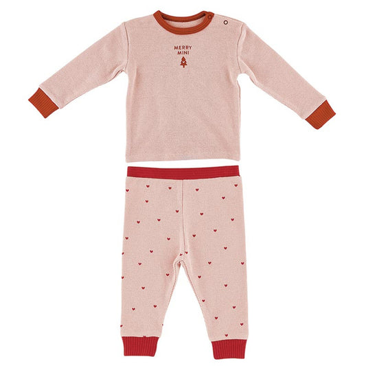 Waffle Knit Two-Piece Merry Mini PJ Set