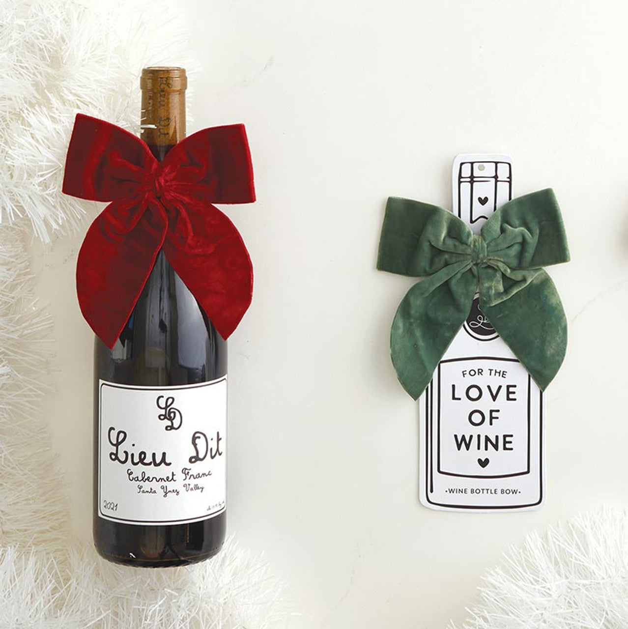 Plush Wine Bottle Bows