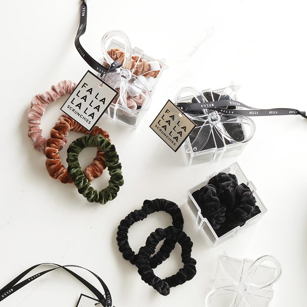 Velvet Present Scrunchie Set