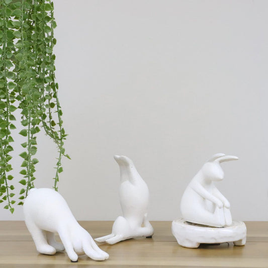 Resin Yoga Bunnies