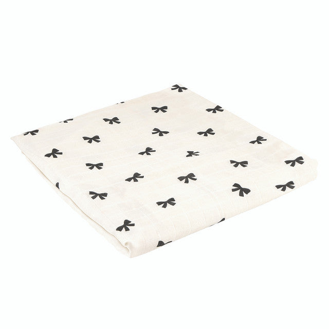 Bow Swaddle w/ Plush Bow Rattle