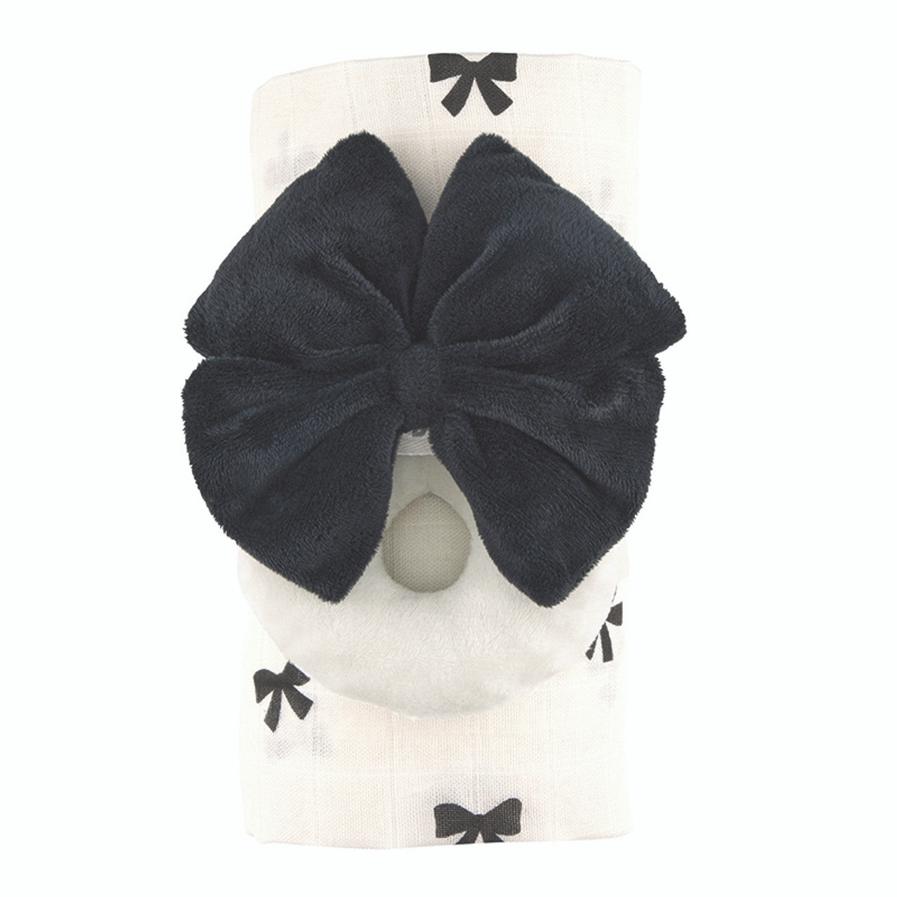 Bow Swaddle w/ Plush Bow Rattle