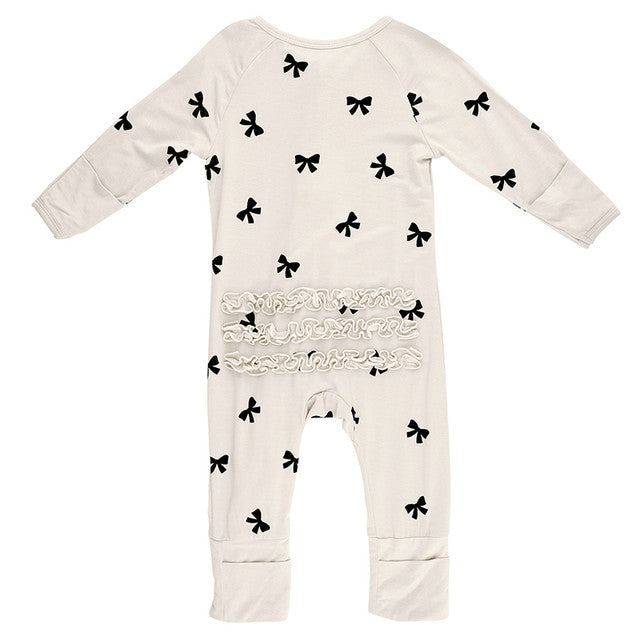 Cozy Romper w/ Ruffles & Bows