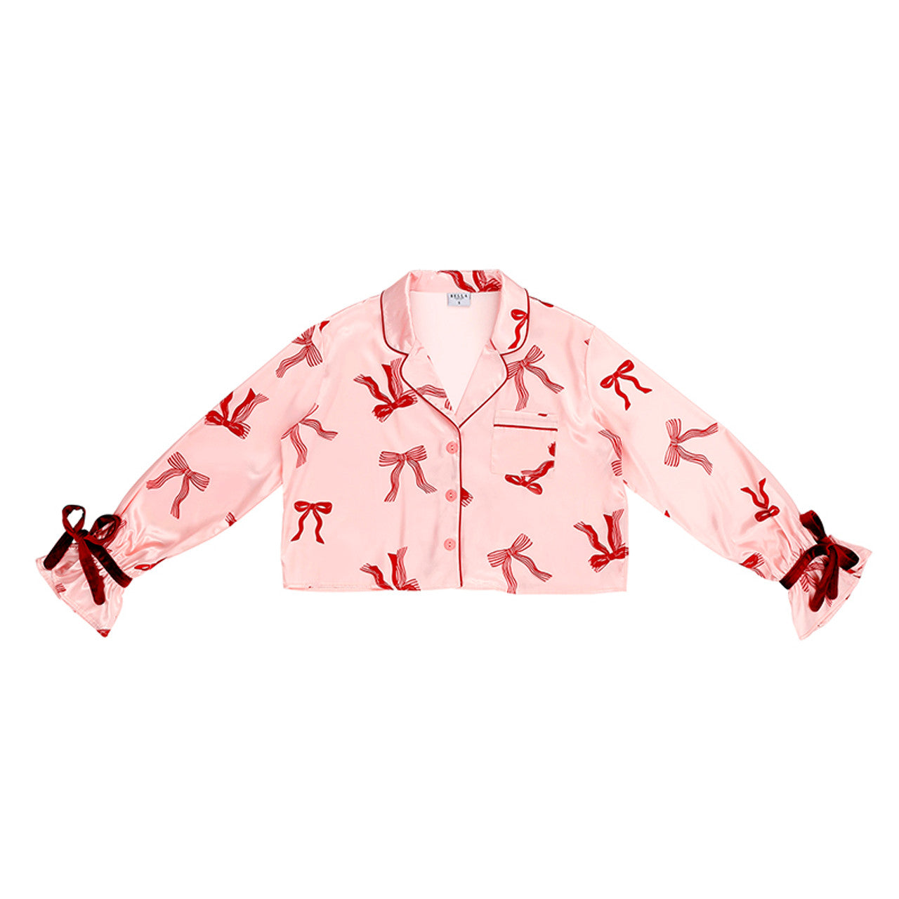 Ruffled Bow Short PJ Set