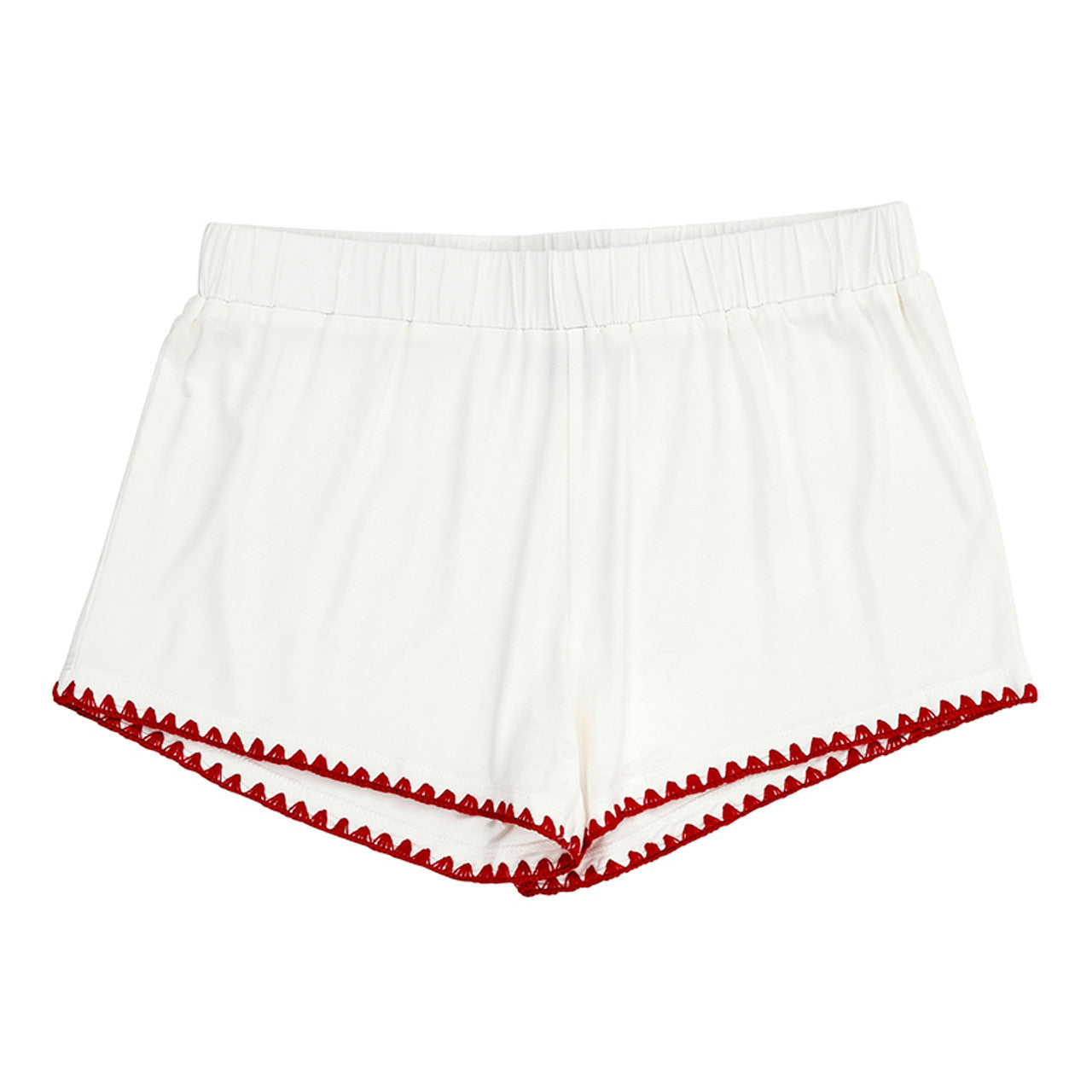 Whip Stitch Red + White Short PJ Set