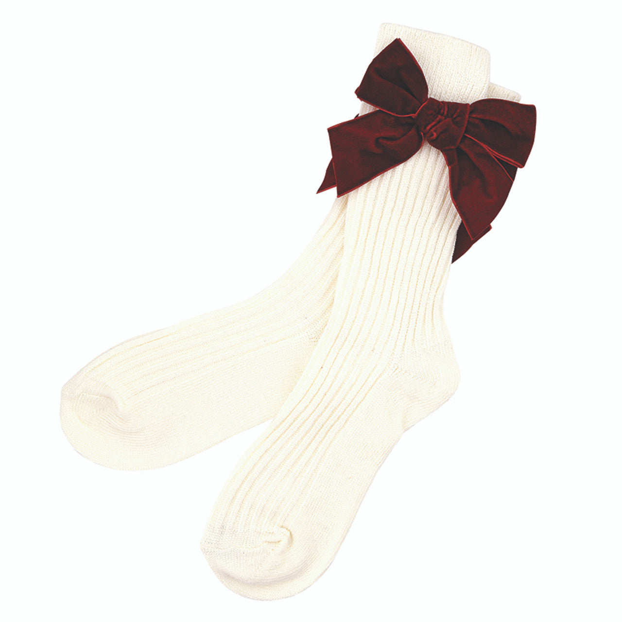 Red Velvet Bow Socks