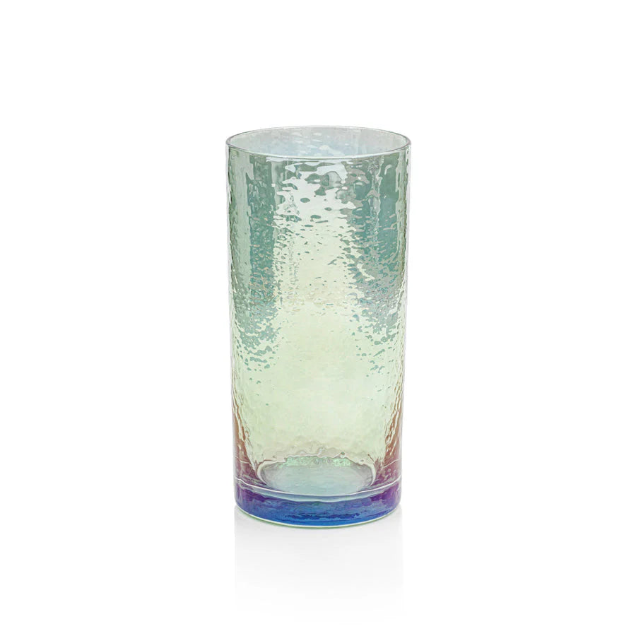 Blue Green Luster Glassware Collection